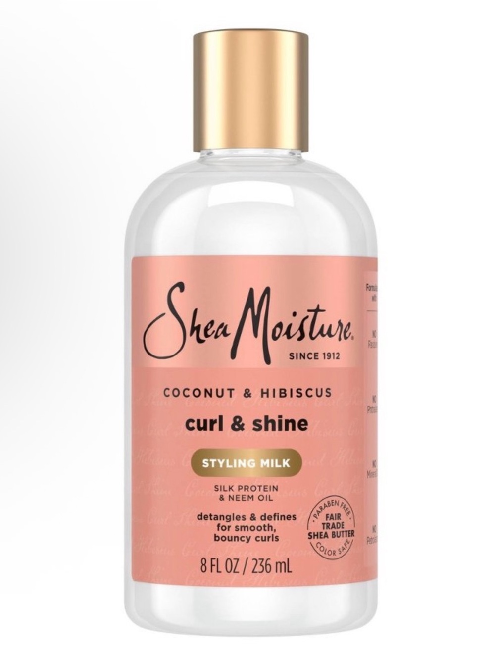 Shea Moisture Coconut & Hibiscus Curl & Shine Styling Milk - Peach